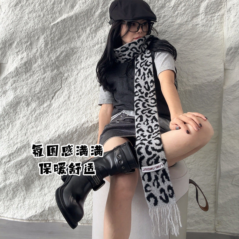 Korean Style Wool Knitted Small Scarf
