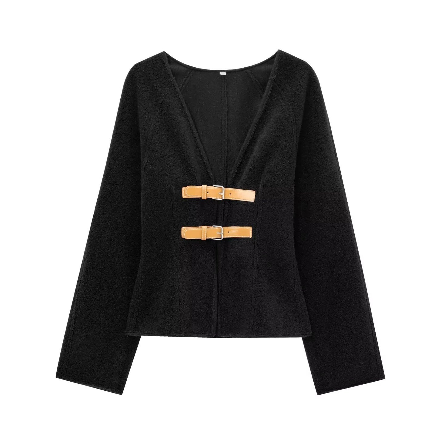 Elegant New Soft Coat With Strap