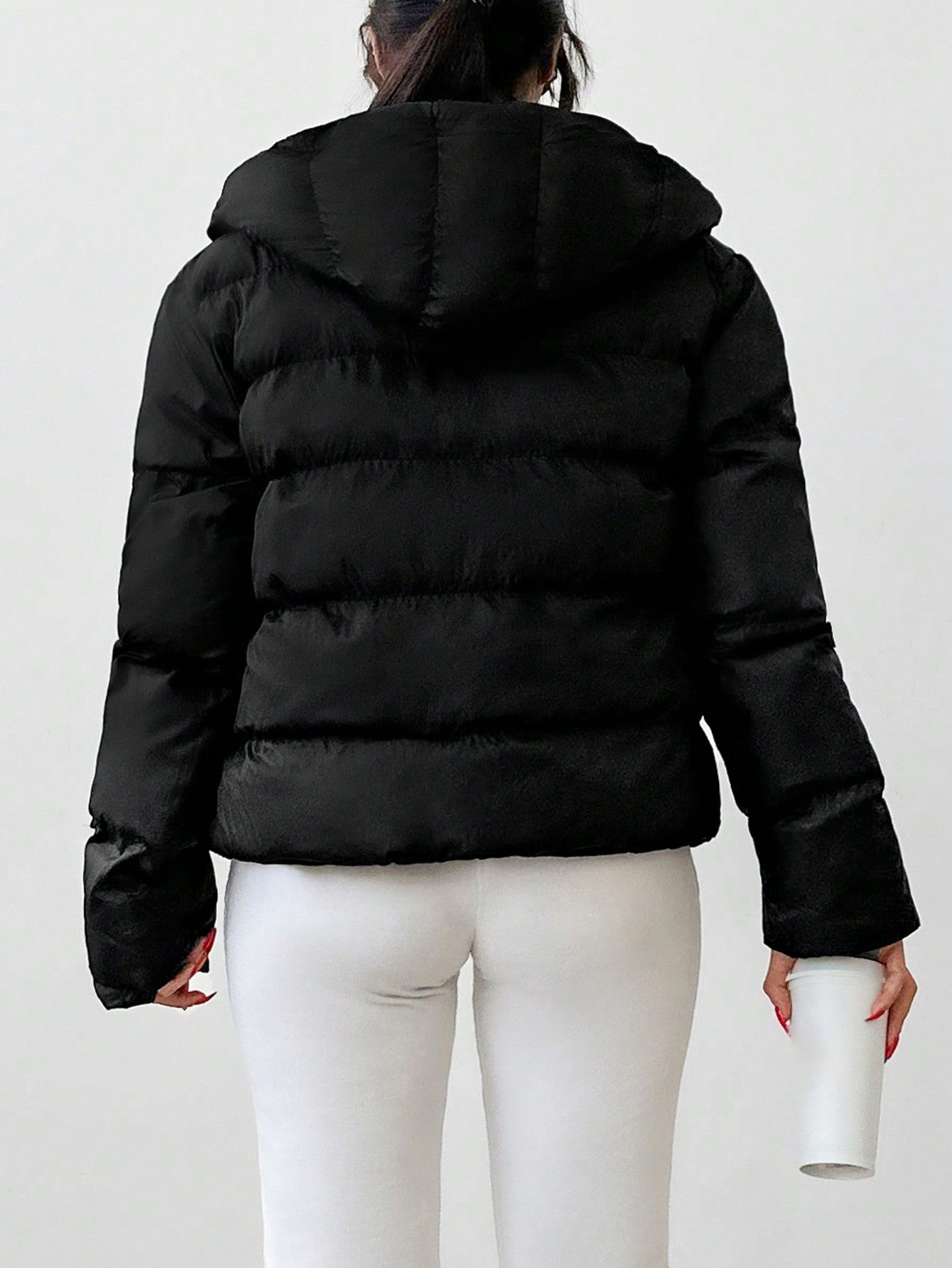 Casual Puffed Zipper Hoodie Jacket