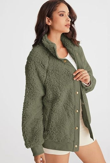 Winter Long Sleeve Sherpa Jacket
