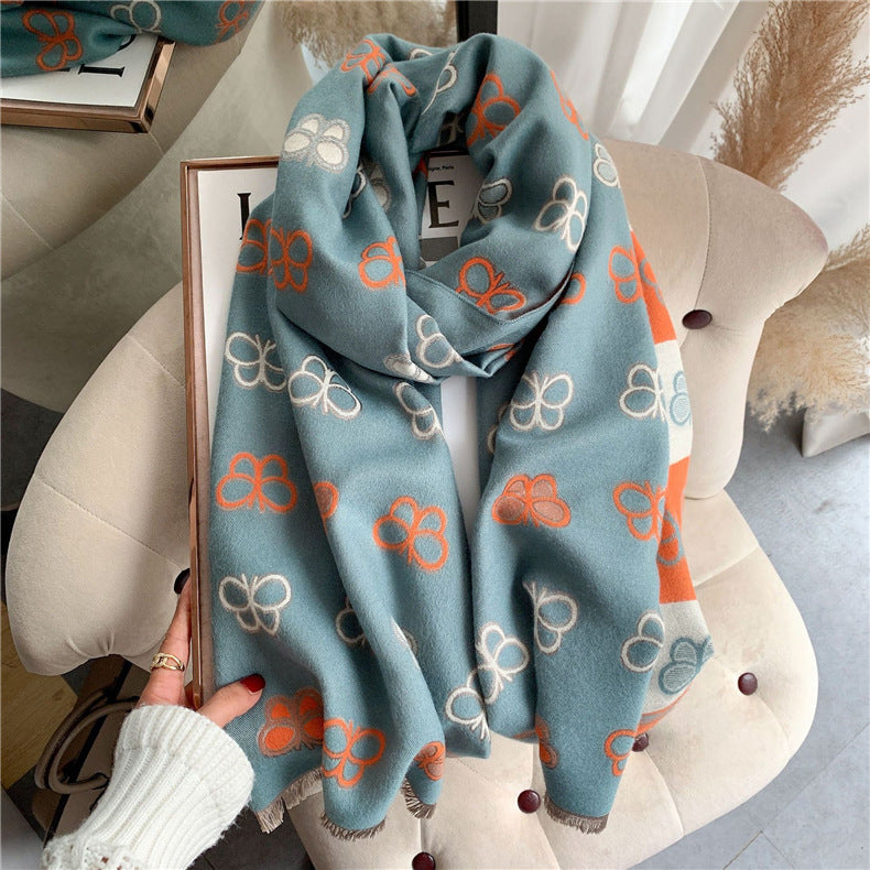 Double-Sided Artificial Cashmere Scarf