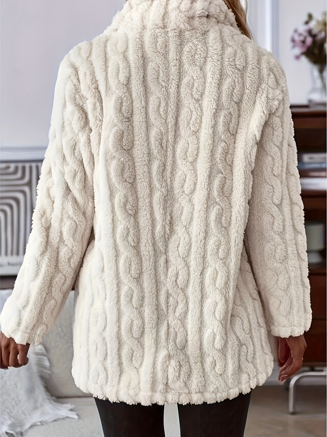 Double-sided Plush Water Ripple Cardigan Jacket