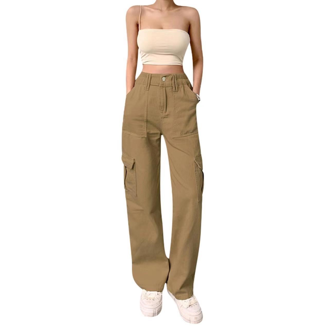 Stylish Multi-pocket High Waist Jeans