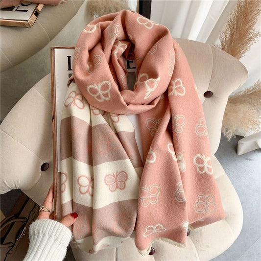 Double-Sided Artificial Cashmere Scarf