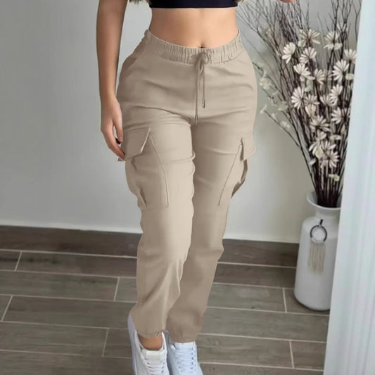 Mountaineering Drawstring Leisure Cargo Trousers