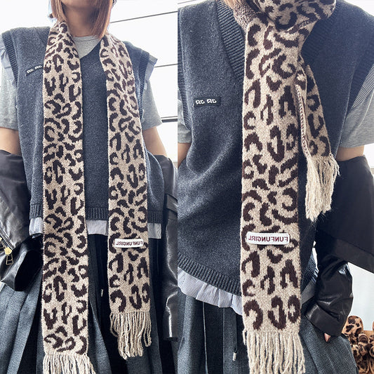 Korean Style Wool Knitted Small Scarf