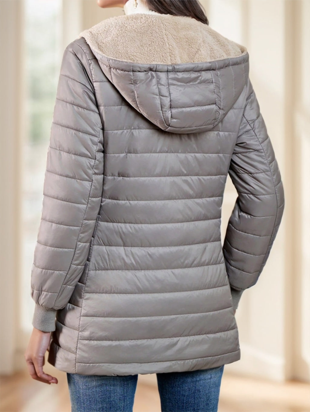 Versatile Fleece Hooded Padded Coat