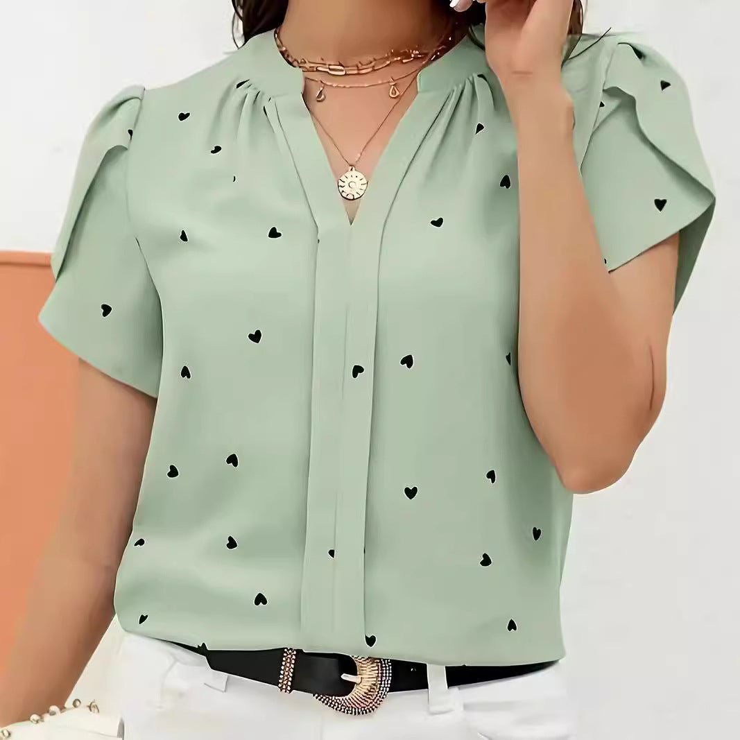 Casual And Comfortable Short Sleeved Top