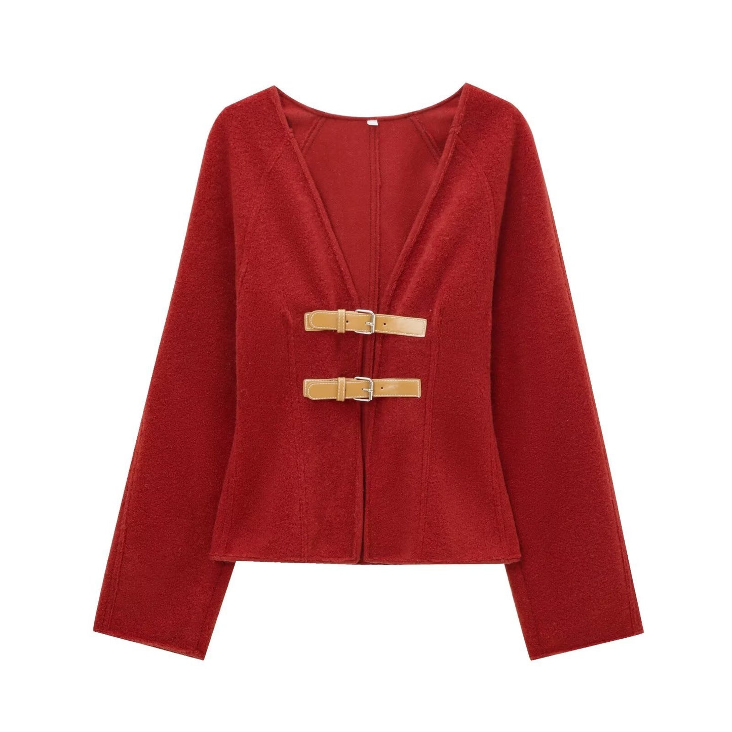 Elegant New Soft Coat With Strap