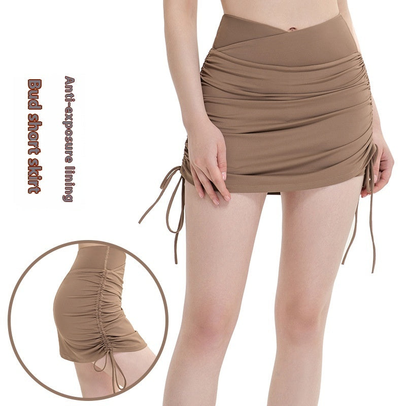 Drawstring High Top Short Skirt