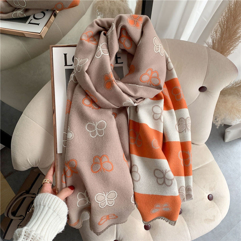Double-Sided Artificial Cashmere Scarf