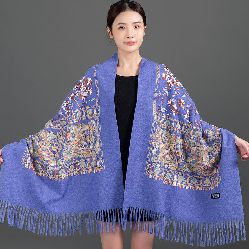 Scarf Shawl Cashmere Warm Cheongsam Outerwear