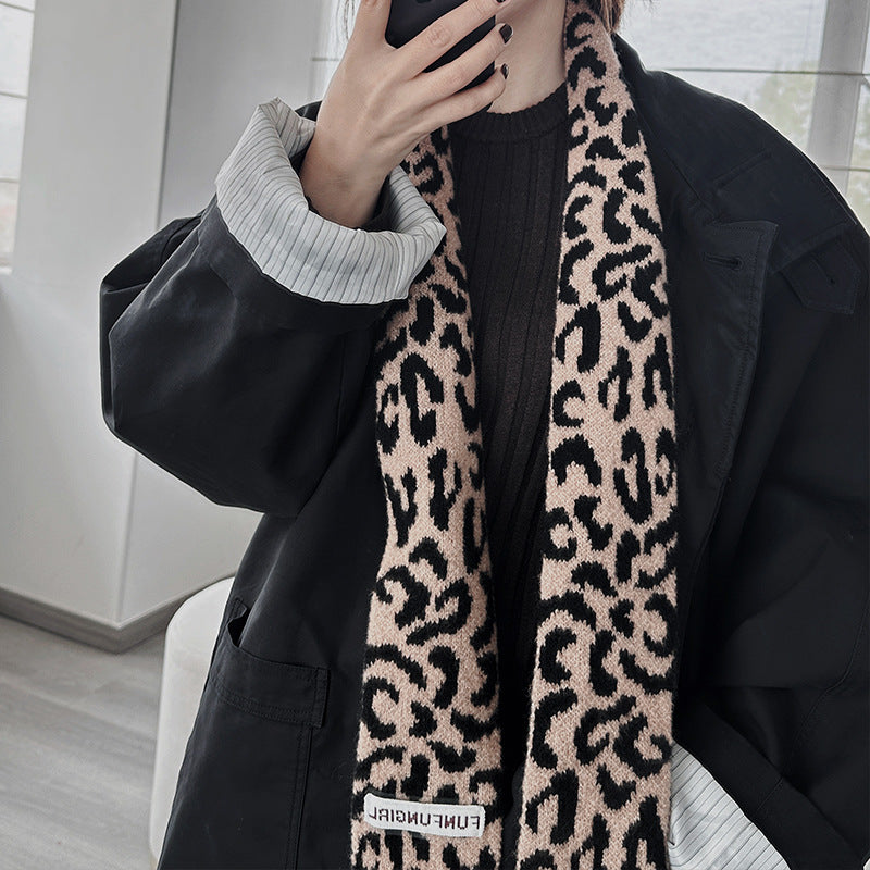 Korean Style Wool Knitted Small Scarf