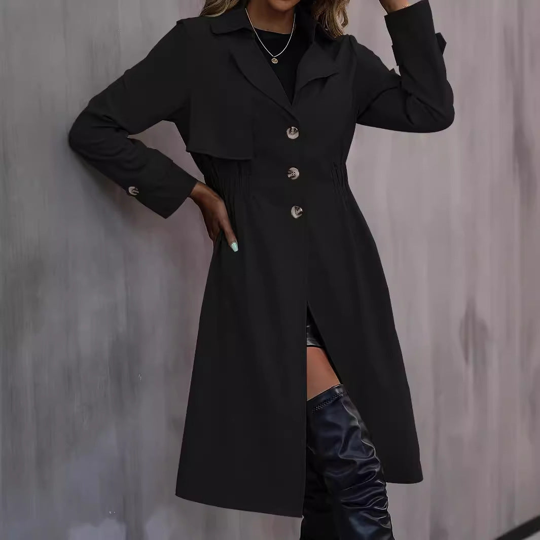 Long Waist Cotton Trench Coat