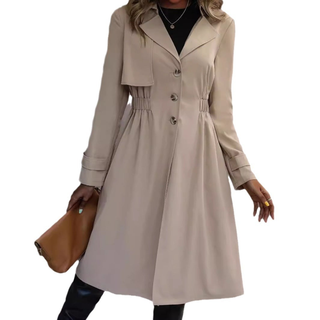 Long Waist Cotton Trench Coat