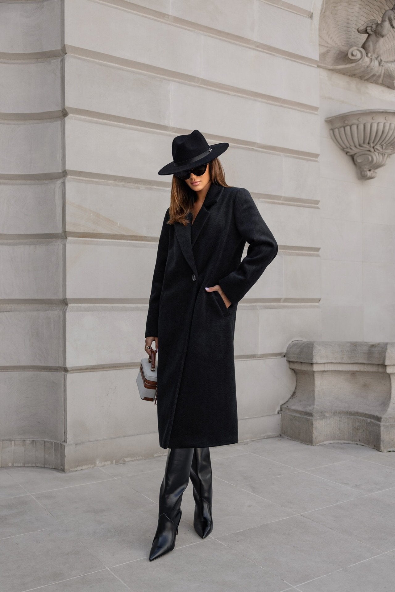 Long Sleeve Mid-length Woolen Coat