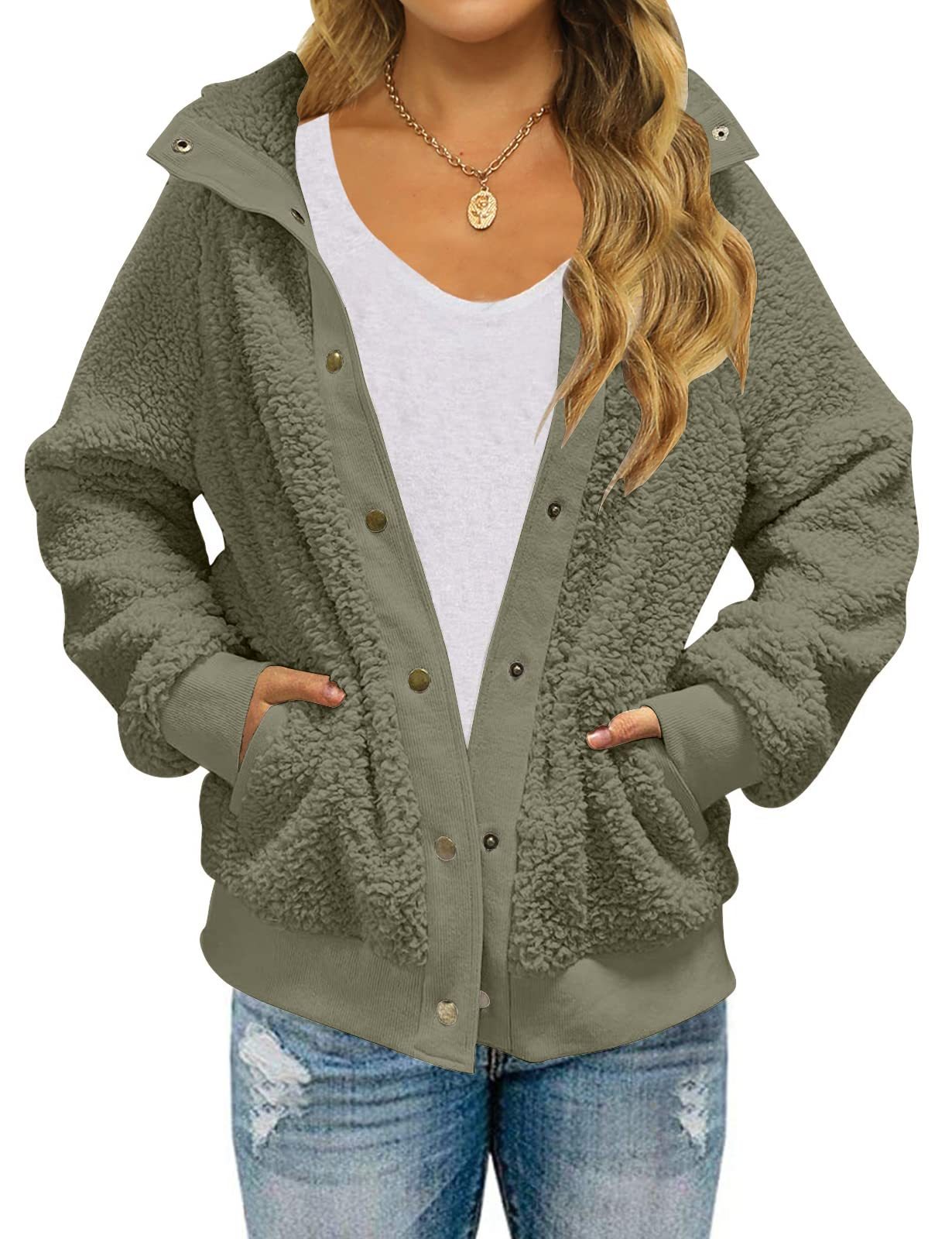 Winter Long Sleeve Sherpa Jacket