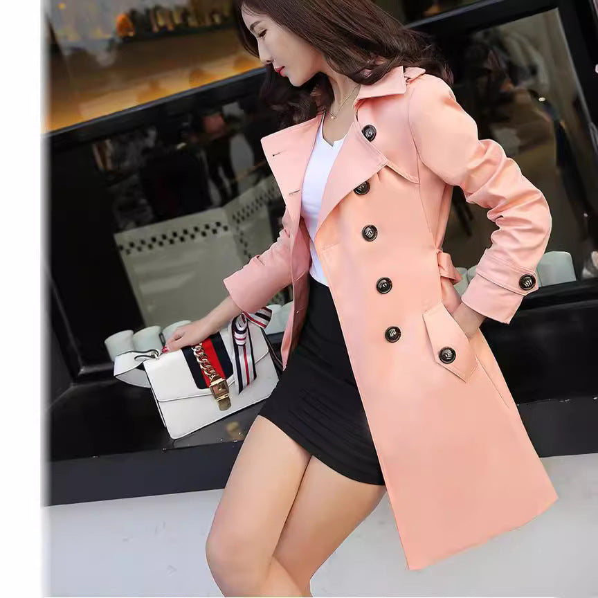 Sophisticated Mid-length Trench Coat