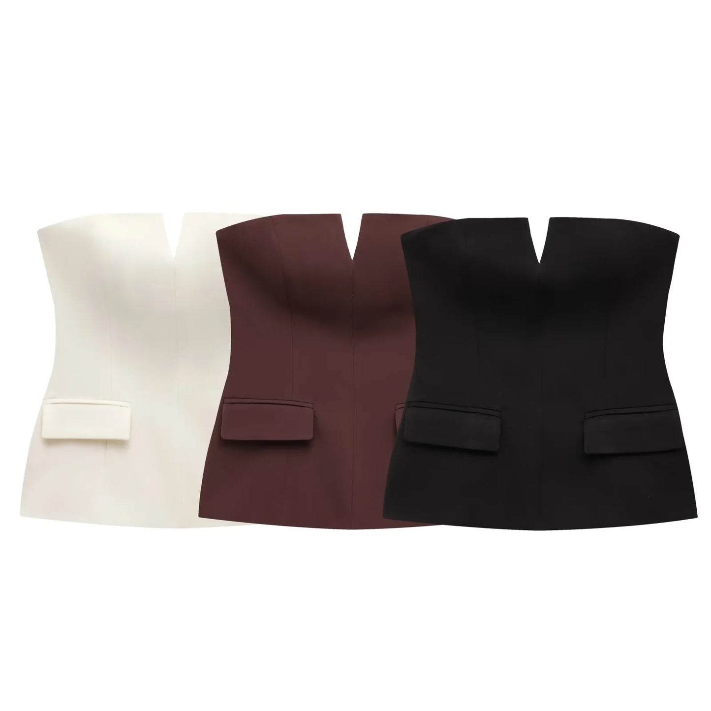 Strapless Short Tube Top