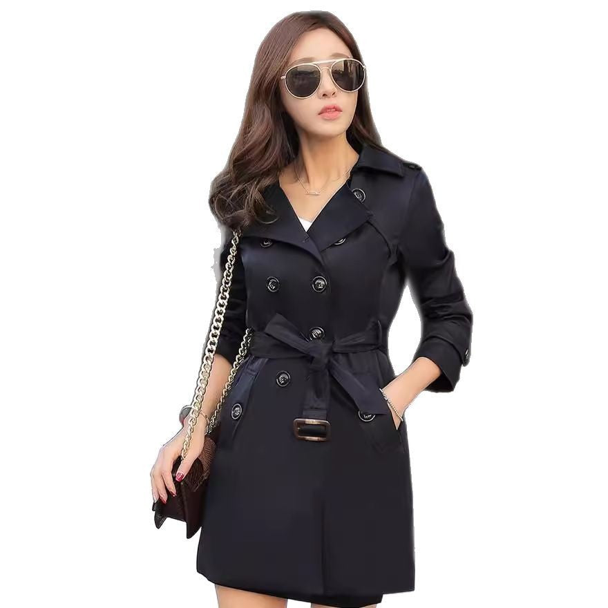 Sophisticated Mid-length Trench Coat