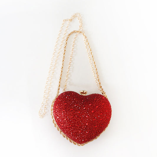 Diamond Heart-shaped Shoulder Messenger Bag