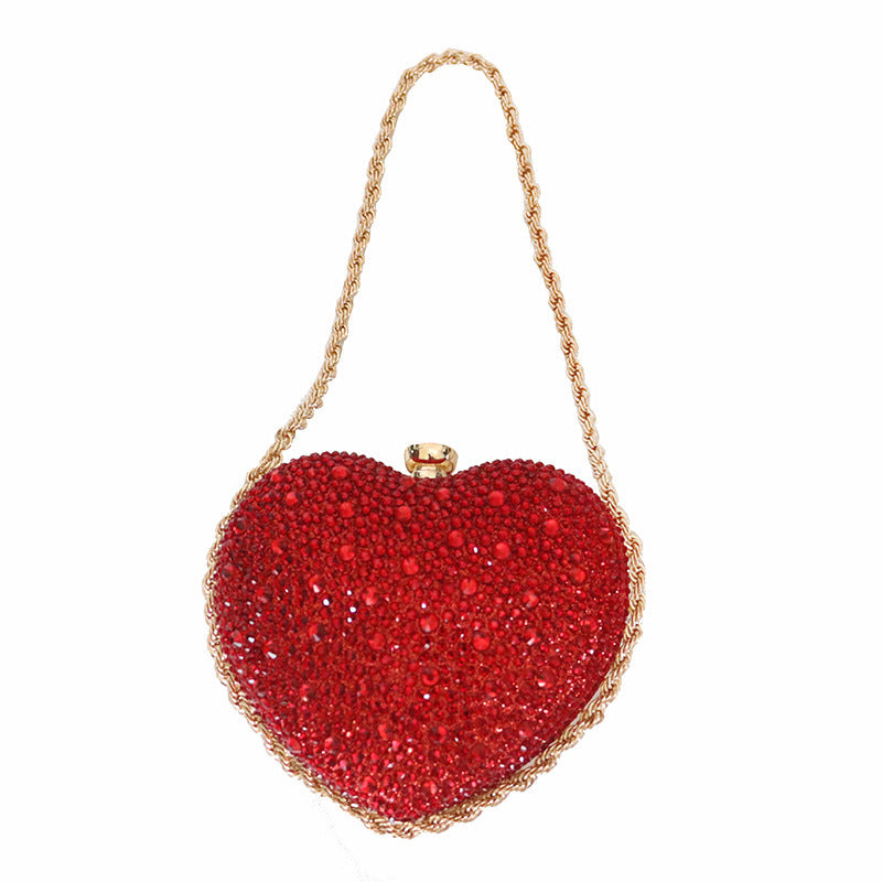 Diamond Heart-shaped Shoulder Messenger Bag