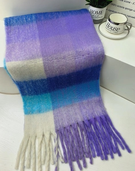 Dopamine Street Product Plaid Scarf Color Thickened