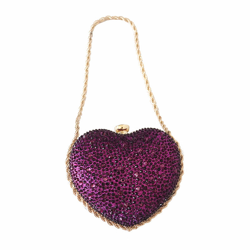 Diamond Heart-shaped Shoulder Messenger Bag
