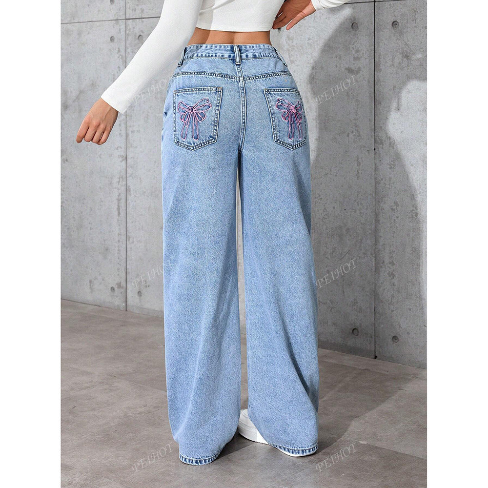 Summer Loose Printed Jeans