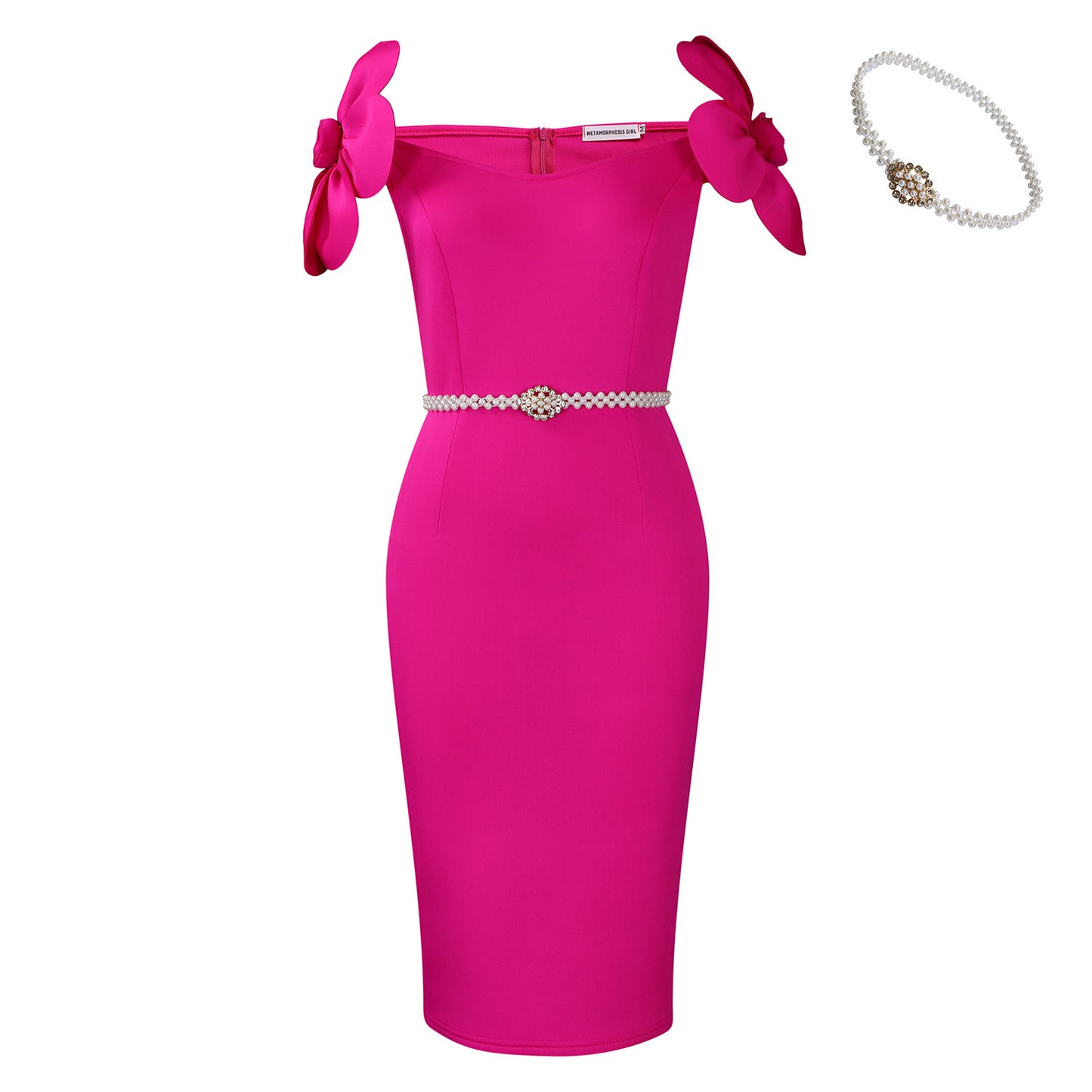 Three-dimensional Floral Elegant Dress