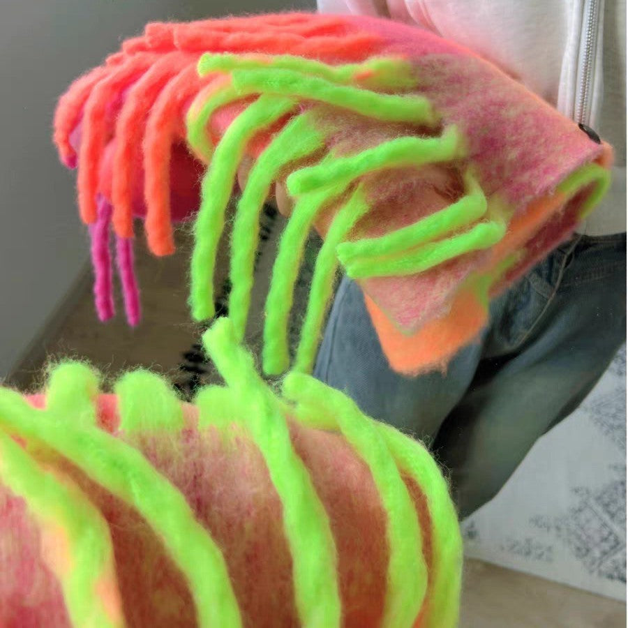 Dopamine Street Product Plaid Scarf Color Thickened