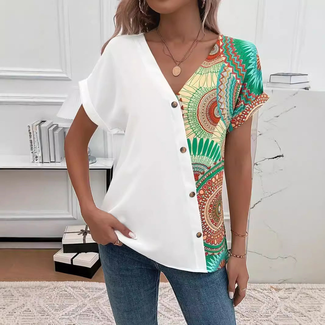Casual And Comfortable Short Sleeved Top