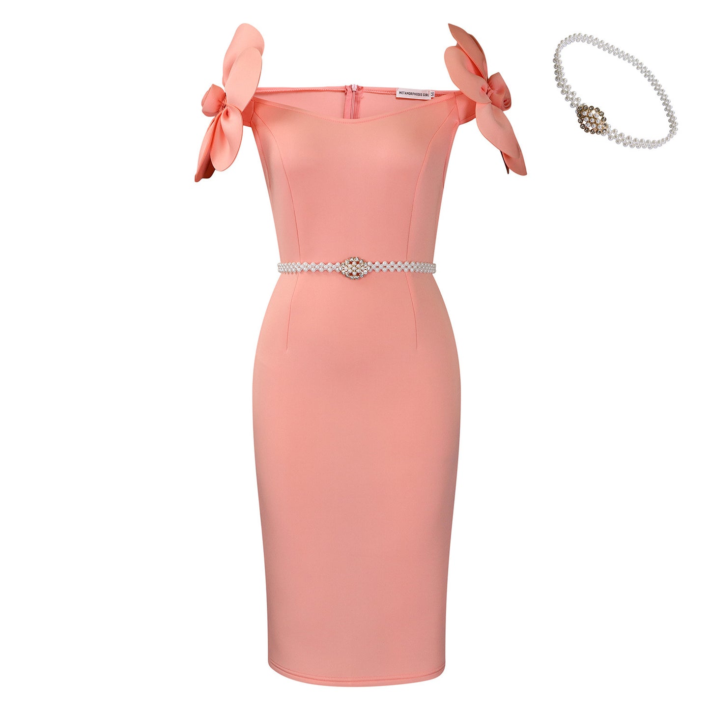 Three-dimensional Floral Elegant Dress