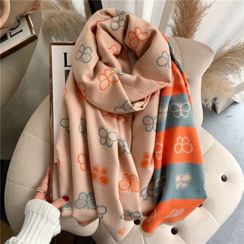 Double-Sided Artificial Cashmere Scarf