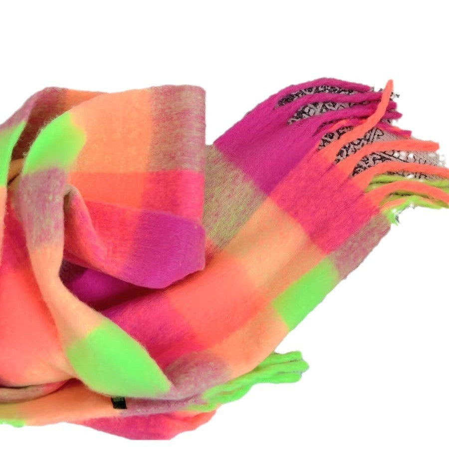 Dopamine Street Product Plaid Scarf Color Thickened