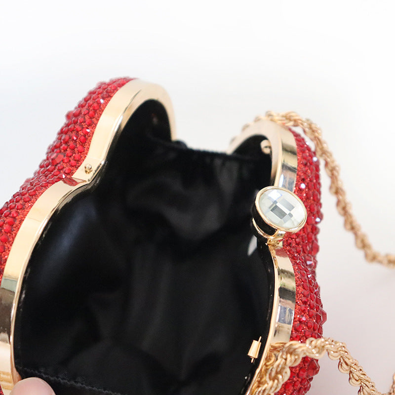 Diamond Heart-shaped Shoulder Messenger Bag