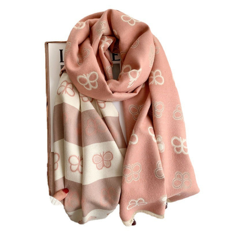 Double-Sided Artificial Cashmere Scarf