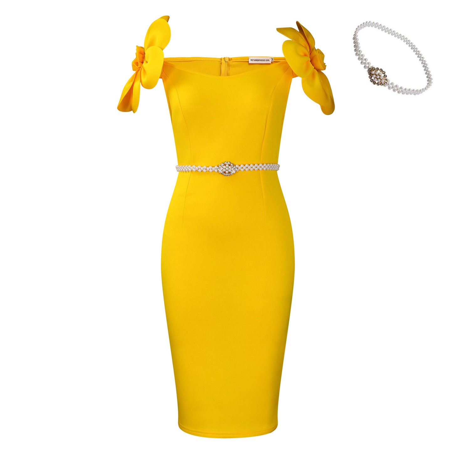 Three-dimensional Floral Elegant Dress