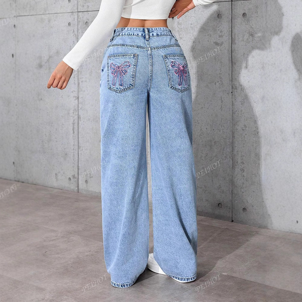 Summer Loose Printed Jeans