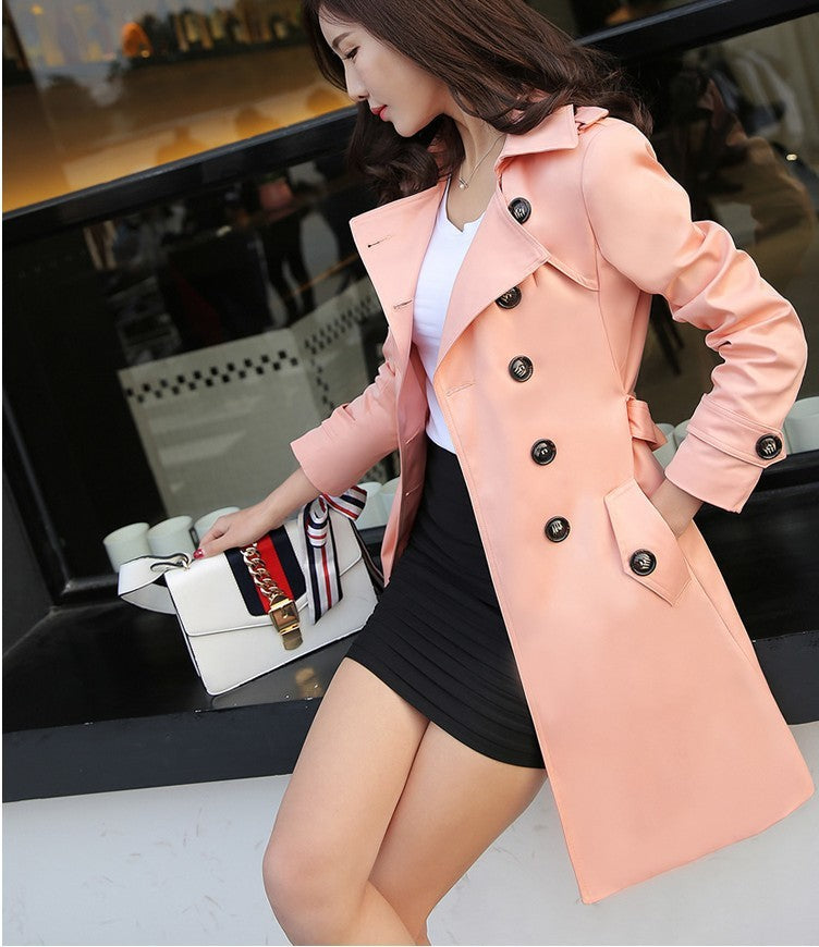 Sophisticated Mid-length Trench Coat