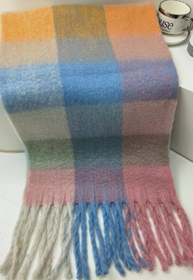 Dopamine Street Product Plaid Scarf Color Thickened
