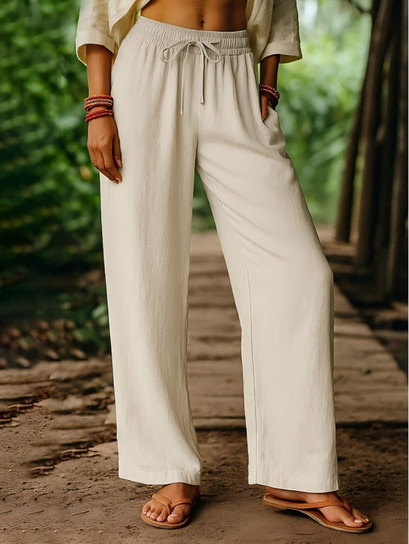 Casual Cotton Wide Pants