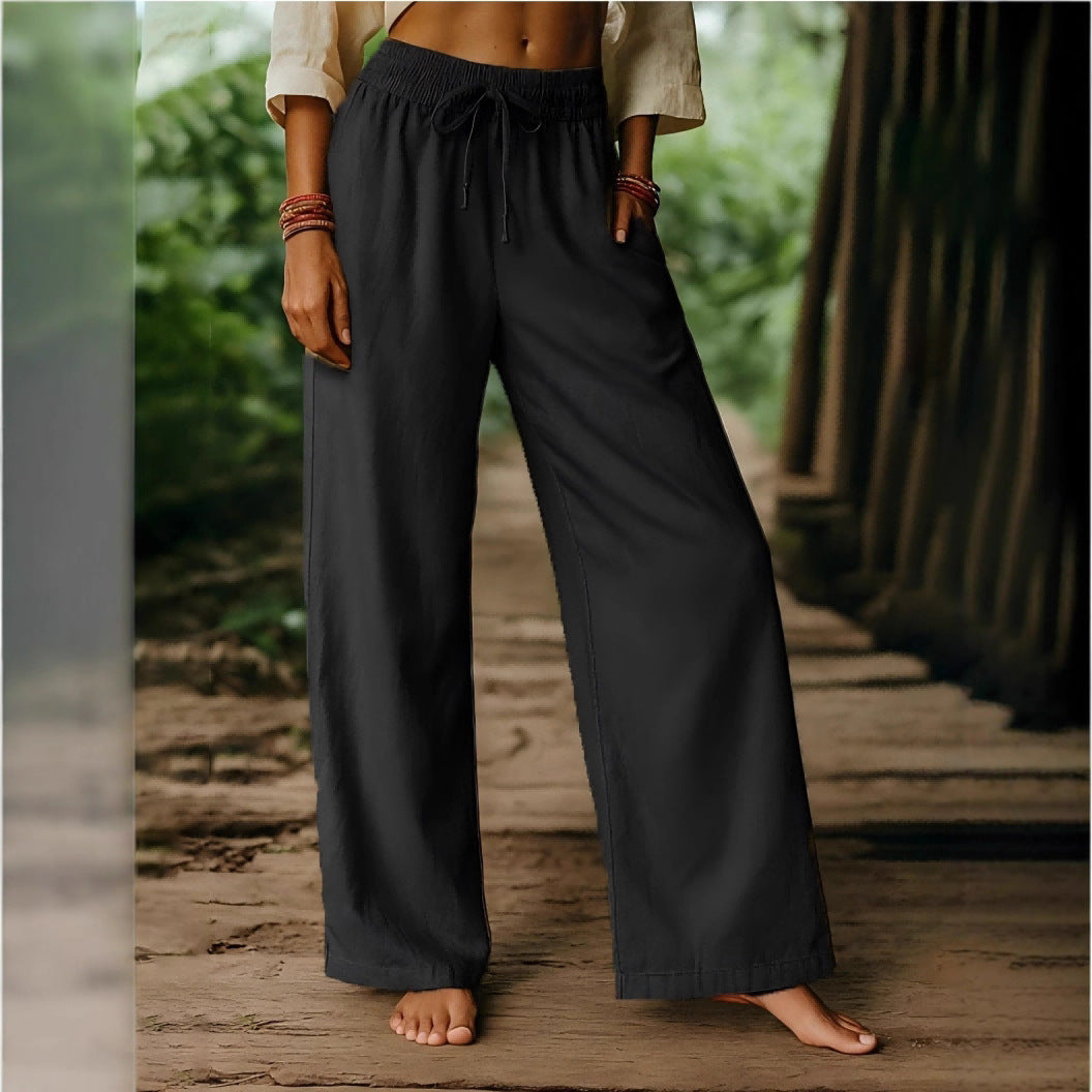 Casual Cotton Wide Pants