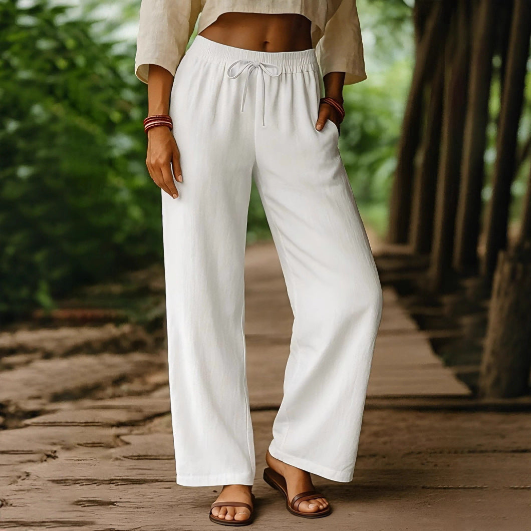 Casual Cotton Wide Pants