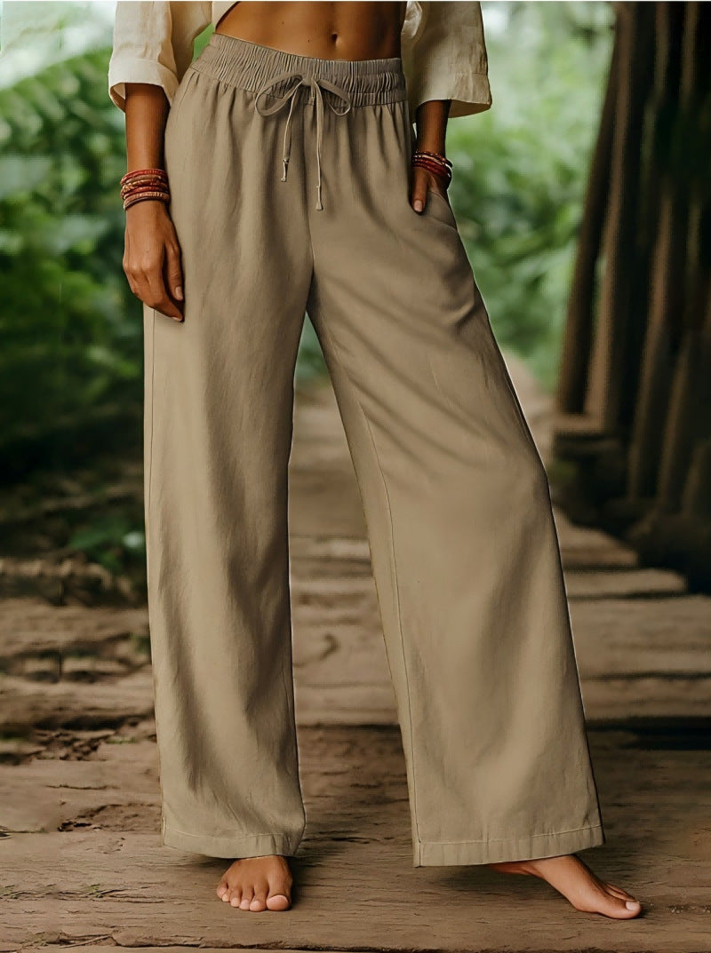 Casual Cotton Wide Pants