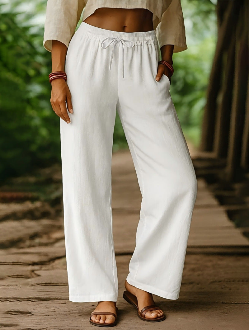 Casual Cotton Wide Pants