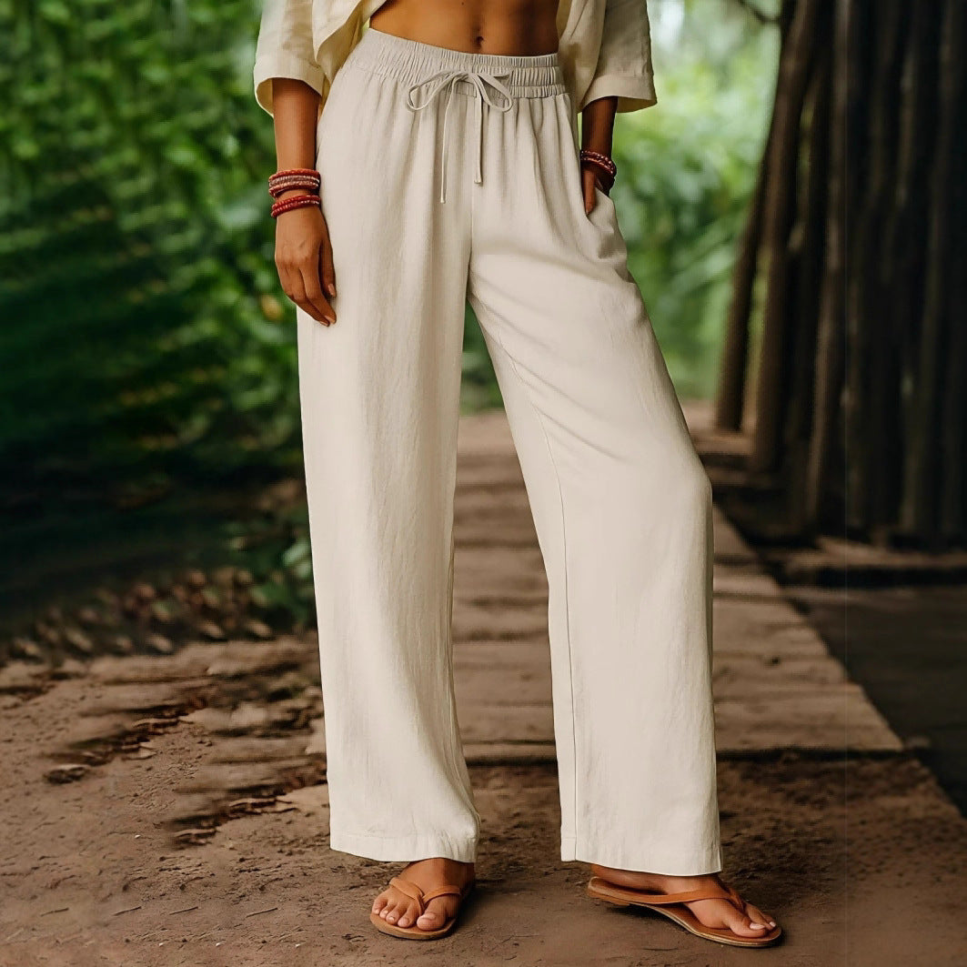 Casual Cotton Wide Pants