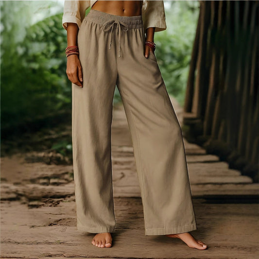 Casual Cotton Wide Pants