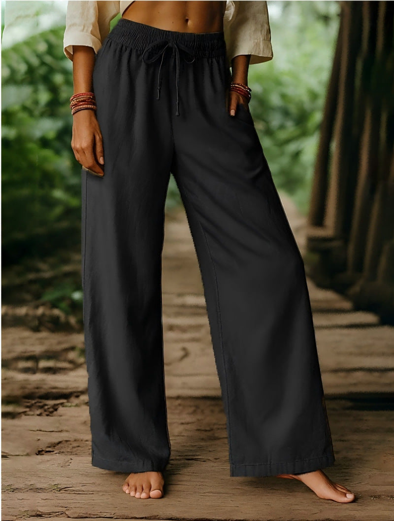 Casual Cotton Wide Pants