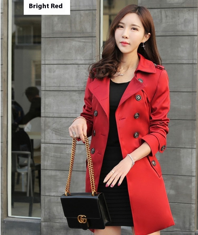 Sophisticated Mid-length Trench Coat